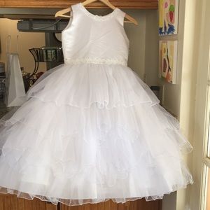 never-worn, designer communion/ flower girl dress